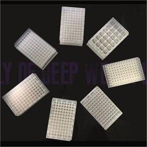 Faktori Wholesale 96 Gwo twou san fon Byen Plak U V Anba wonn Square Wells 0.5ml 1.0ml 1.6ml 2.2ml 10mlDep Byen Plak Kinfisher Flex